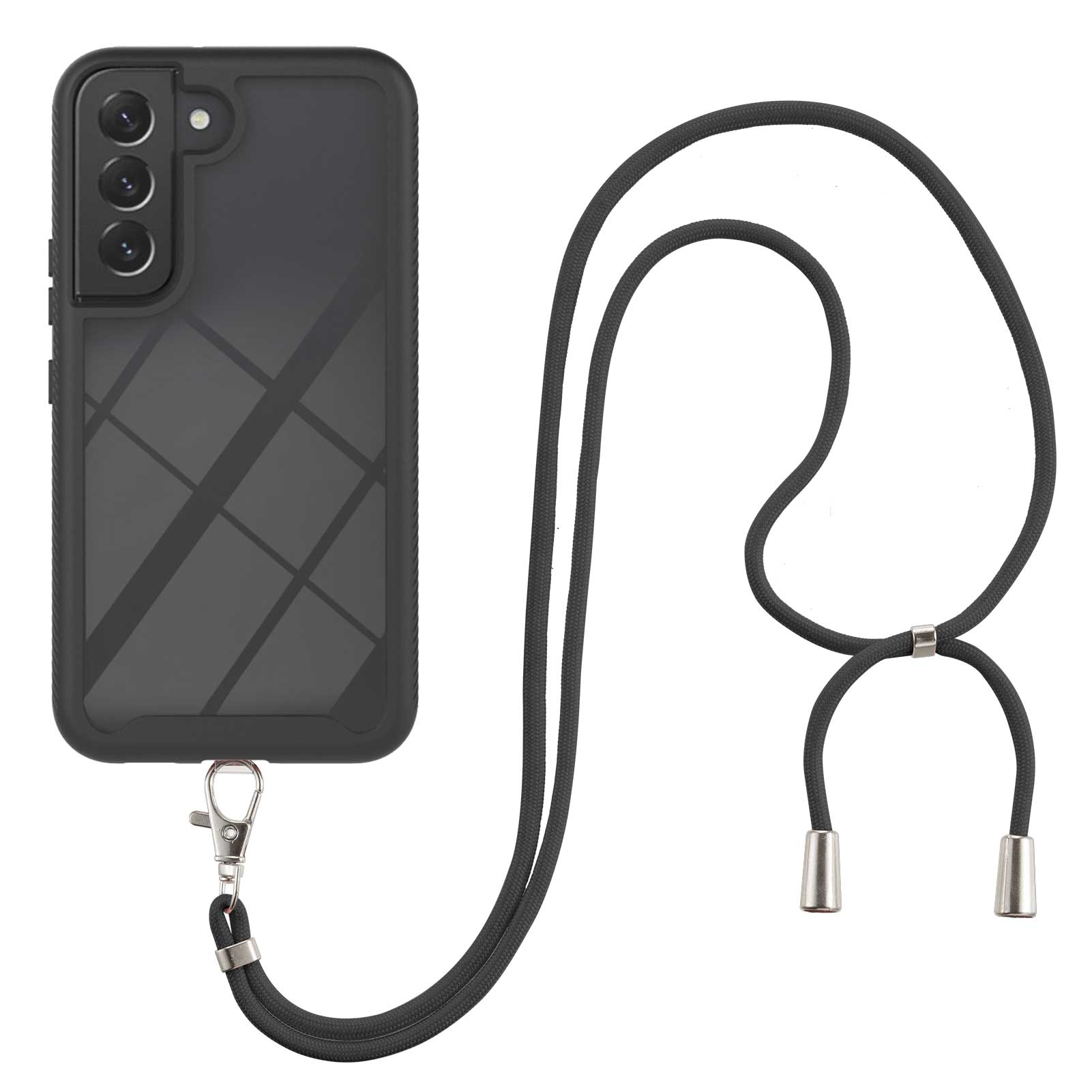 YB PC Series-4 for Samsung Galaxy S23 Phone Case PC TPU Cell Phone Protective Cover with Lanyard YB PC Series-4 for Samsung Galaxy S23 Phone Case PC TPU Cell Phone Protective Cover with Lanyard